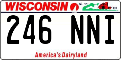 WI license plate 246NNI