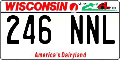 WI license plate 246NNL