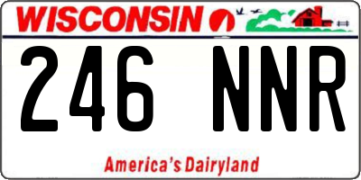 WI license plate 246NNR