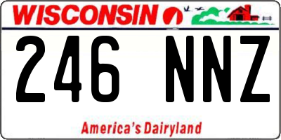 WI license plate 246NNZ