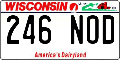 WI license plate 246NOD