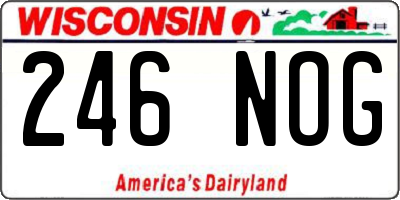 WI license plate 246NOG