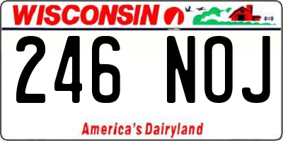 WI license plate 246NOJ