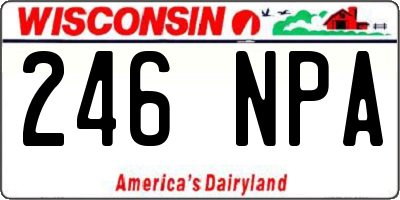 WI license plate 246NPA