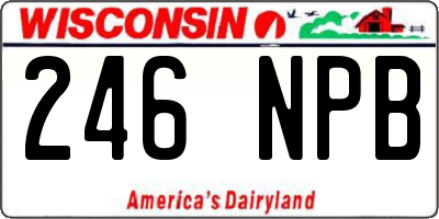 WI license plate 246NPB