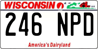 WI license plate 246NPD