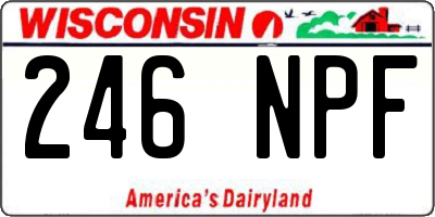 WI license plate 246NPF