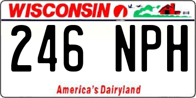 WI license plate 246NPH