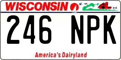 WI license plate 246NPK