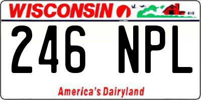 WI license plate 246NPL