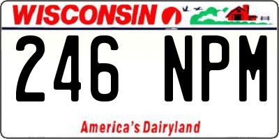 WI license plate 246NPM