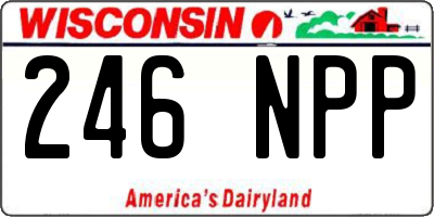 WI license plate 246NPP