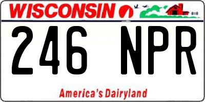 WI license plate 246NPR