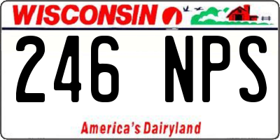WI license plate 246NPS
