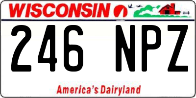 WI license plate 246NPZ