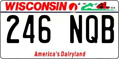 WI license plate 246NQB