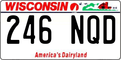 WI license plate 246NQD