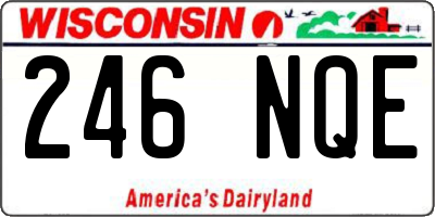 WI license plate 246NQE