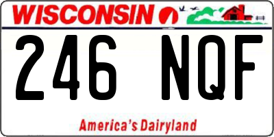 WI license plate 246NQF