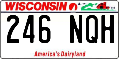 WI license plate 246NQH