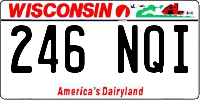 WI license plate 246NQI