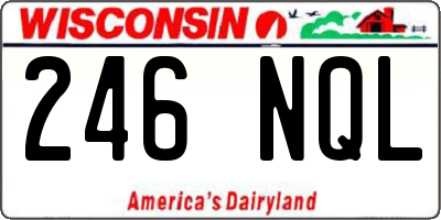 WI license plate 246NQL