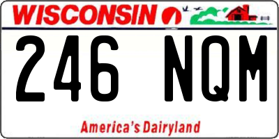 WI license plate 246NQM