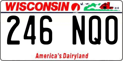 WI license plate 246NQO