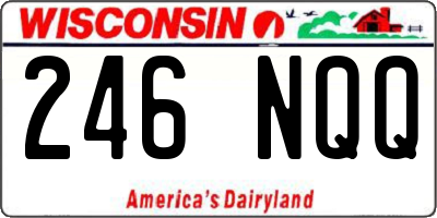 WI license plate 246NQQ