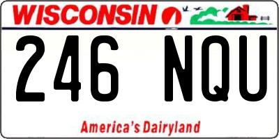 WI license plate 246NQU