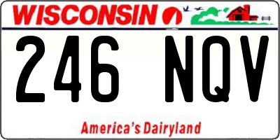 WI license plate 246NQV