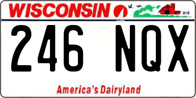 WI license plate 246NQX