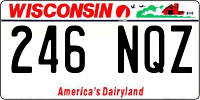 WI license plate 246NQZ
