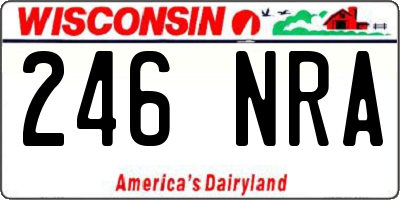 WI license plate 246NRA