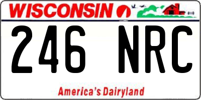 WI license plate 246NRC