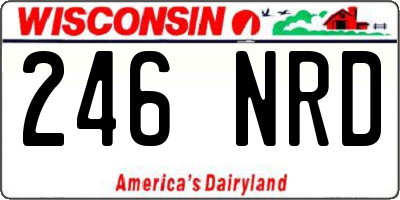 WI license plate 246NRD