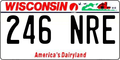 WI license plate 246NRE