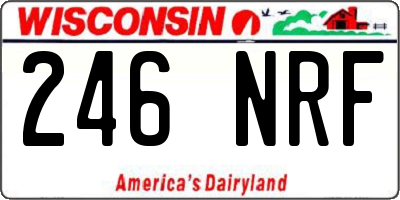 WI license plate 246NRF