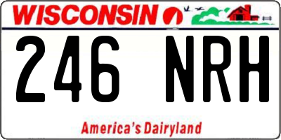 WI license plate 246NRH