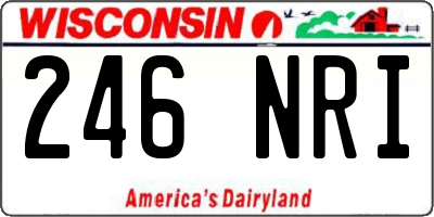 WI license plate 246NRI