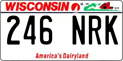 WI license plate 246NRK