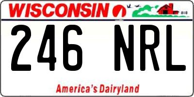 WI license plate 246NRL