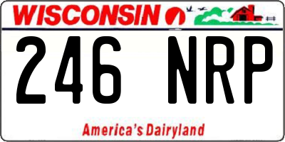 WI license plate 246NRP