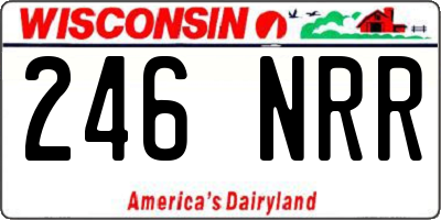 WI license plate 246NRR