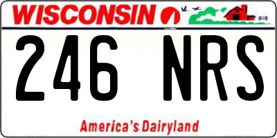 WI license plate 246NRS
