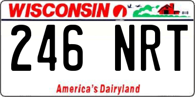 WI license plate 246NRT