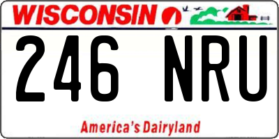 WI license plate 246NRU