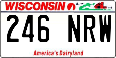 WI license plate 246NRW