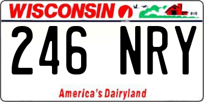 WI license plate 246NRY