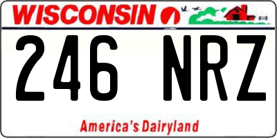 WI license plate 246NRZ